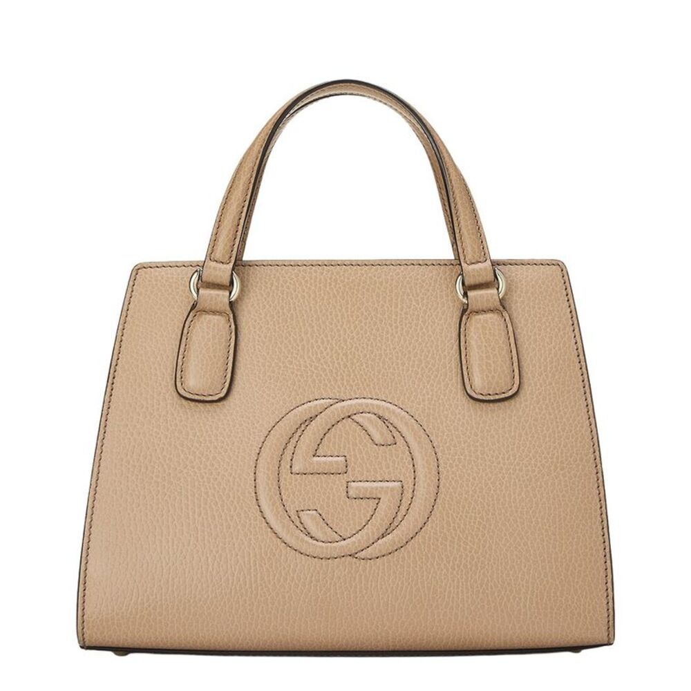 Gucci Beige Leather Soho Handbag (Authentic Pre-Loved)